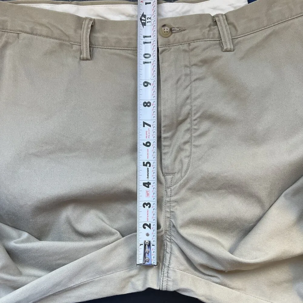 Ralph Lauren Pants Mens 36x30 The Polo Chino Khaki Tan Cotton Twill Straight